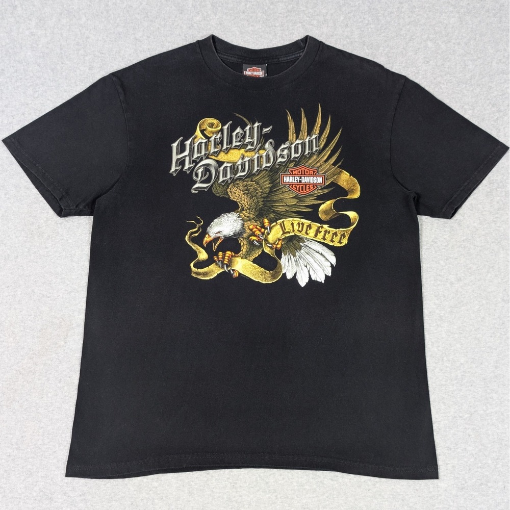 Harley Davidson Gainesville Florida T-Shirt Large Double-Sided Eagle Alligator